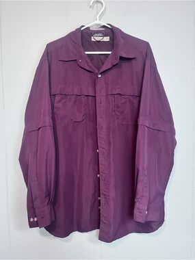 Retreat Cool Effect Purple/Plum Outdoor Shirt Jacket XL Lightweight Travel